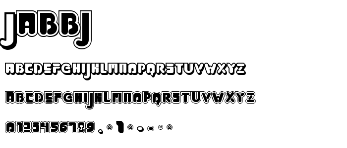 Jabbj font