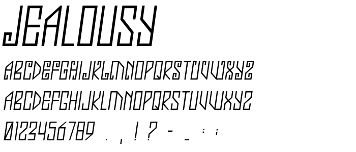 Jealousy font