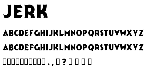 Jerk font