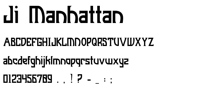 Ji_Manhattan font