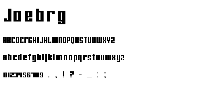 Joebrg font