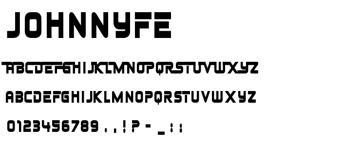 Johnnyfe font