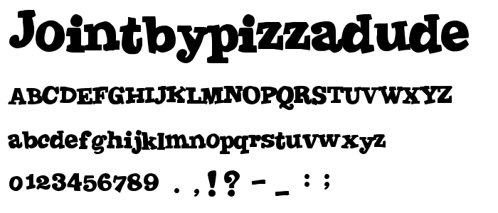Jointbypizzadude font