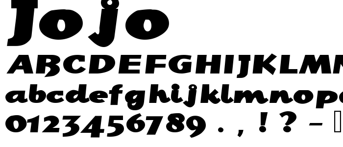 Jojo font