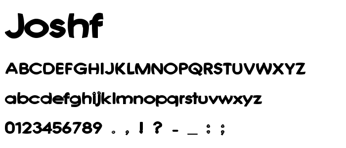 Joshf font