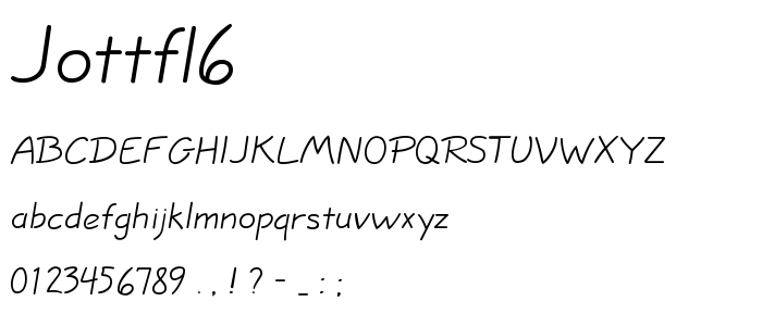 Jottfl6 font