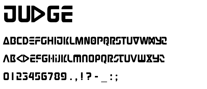 Judge font