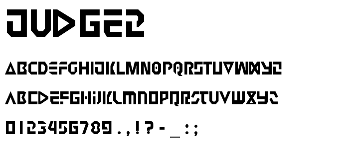 Judge2 font