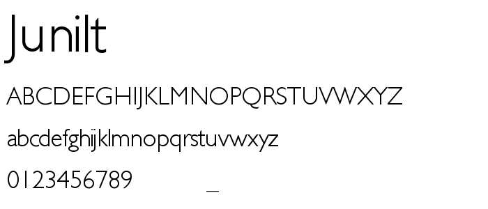 Junilt font