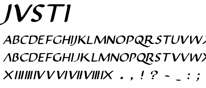 Justi font