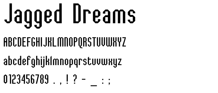 Jagged_Dreams font