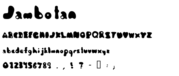 Jambotan font