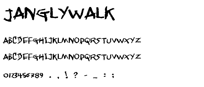 Janglywalk font