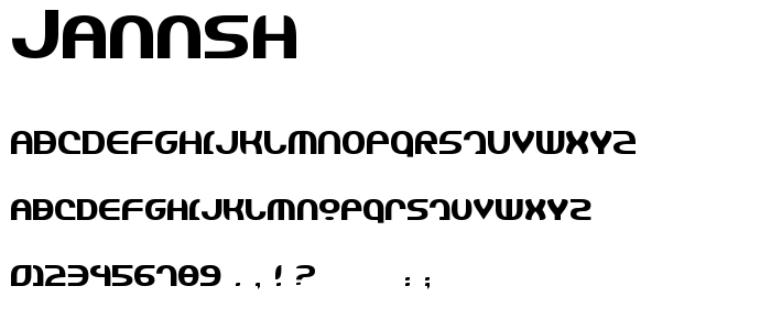 Jannsh font