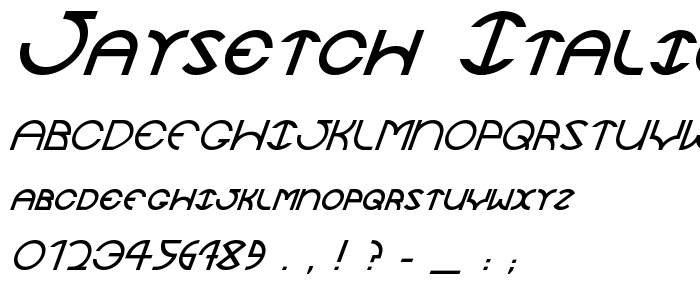 Jaysetch_Italic font