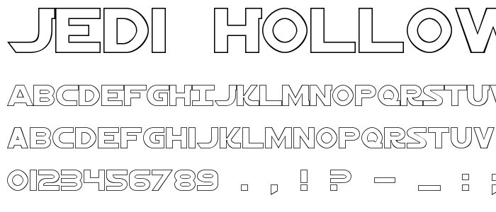 Jedi_Hollow font