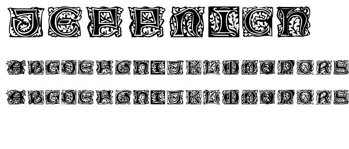 Jeffnich font