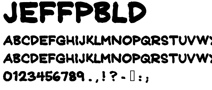 Jeffpbld font