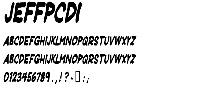 Jeffpcdi font