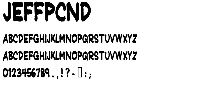 Jeffpcnd font