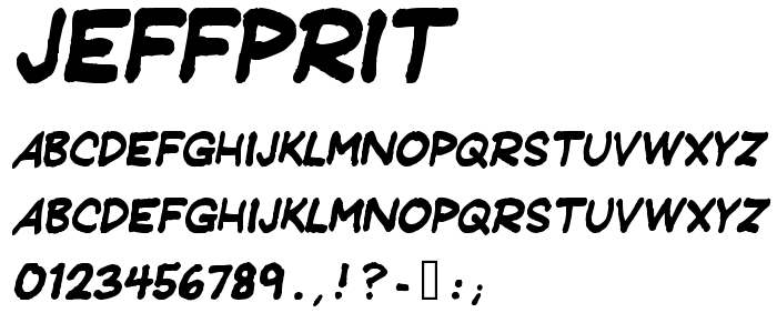 Jeffprit font