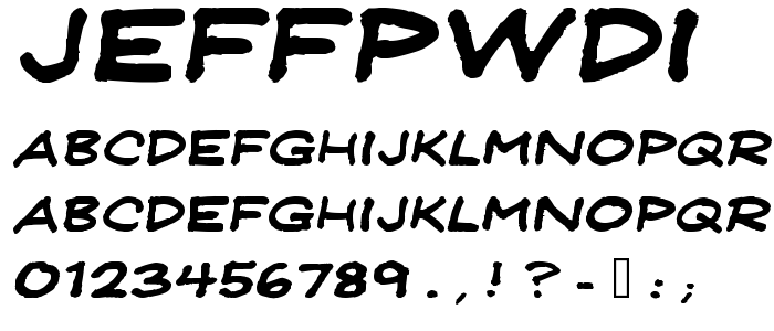 Jeffpwdi font