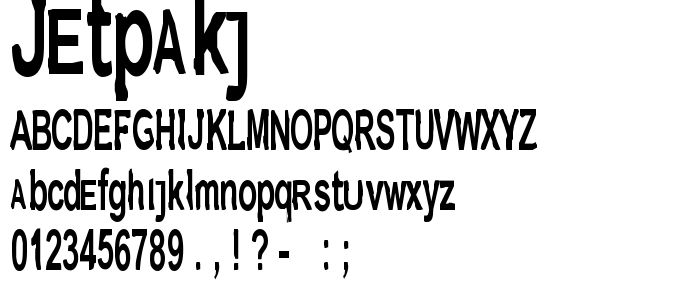 Jetpakj font