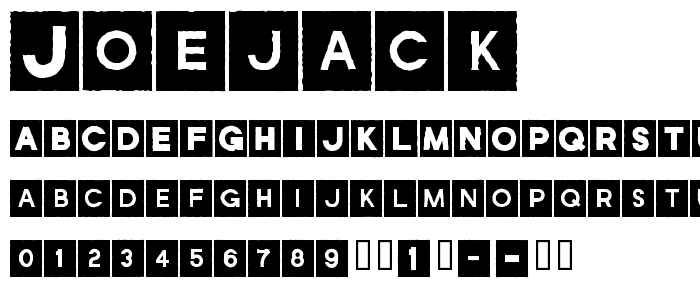 Joejack font