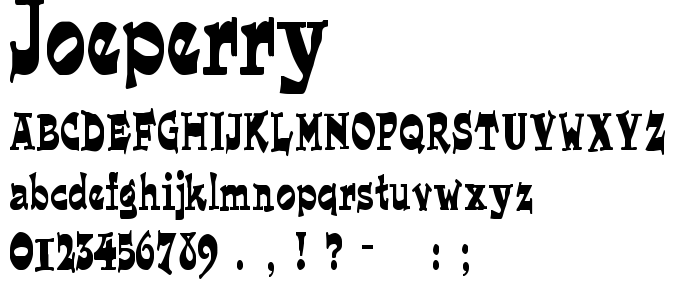Joeperry font