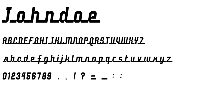 Johndoe font