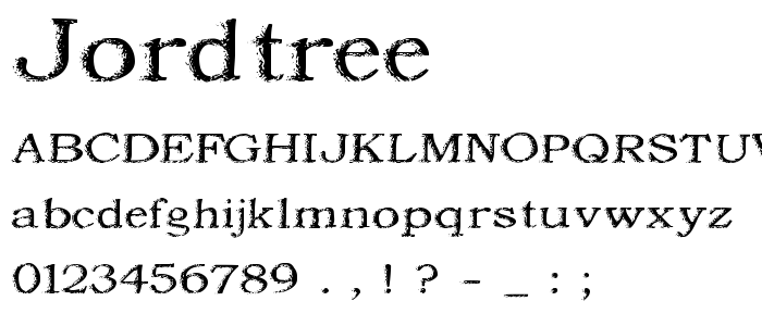 Jordtree font