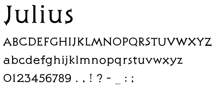 Julius font