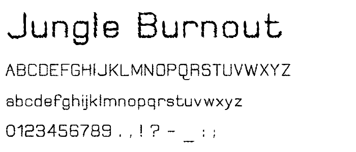 Jungle_Burnout font