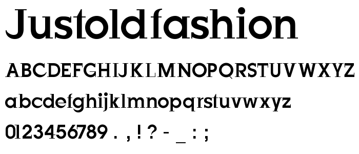 Justoldfashion font