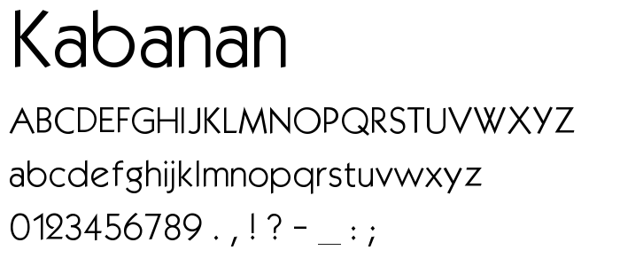 Kabanan font