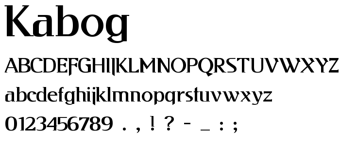 Kabog font