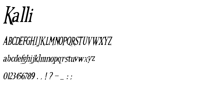 Kalli font