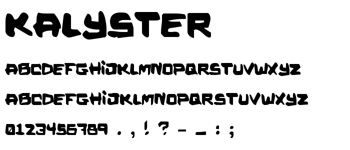 Kalyster font