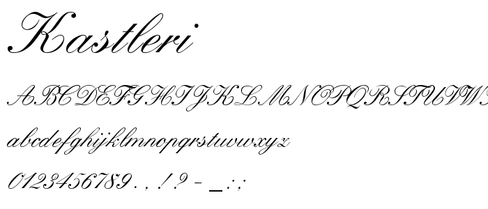 Kastleri font