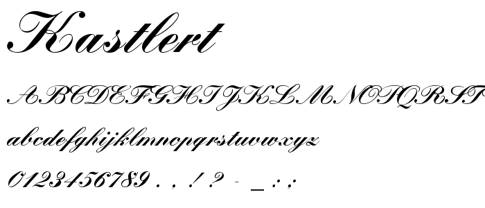 Kastlert font