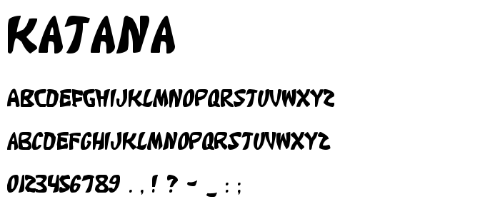 Katana font