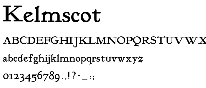 Kelmscot font