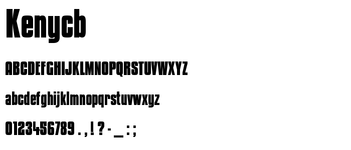 Kenycb font