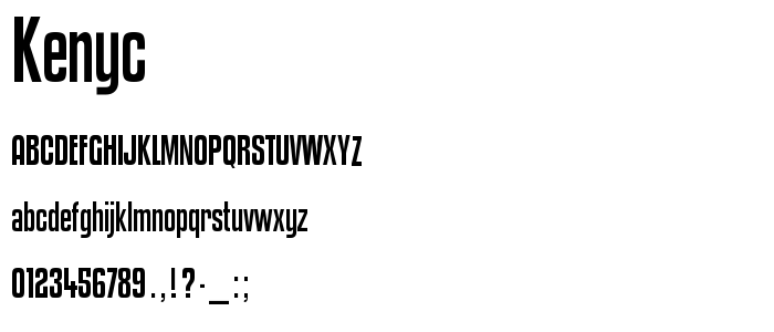 Kenyc font