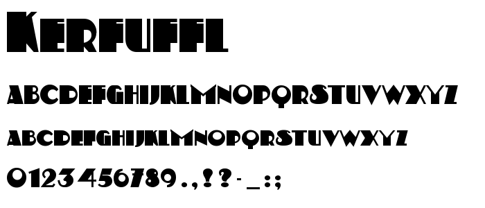 Kerfuffl font