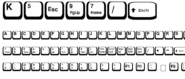 Keycaps font