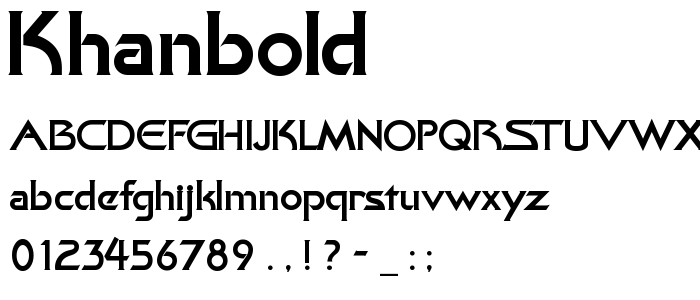 Khanbold font