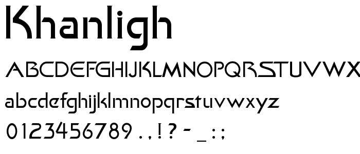 Khanligh font