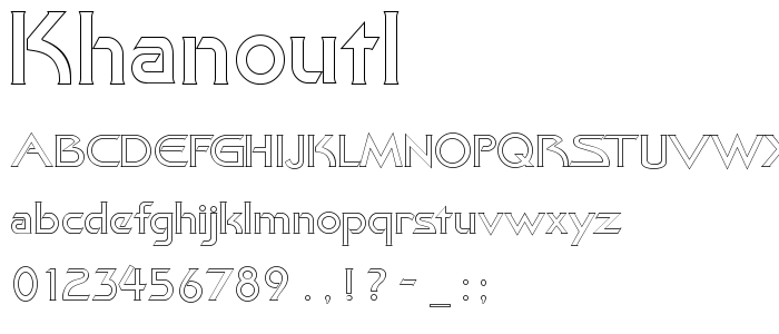 Khanoutl font