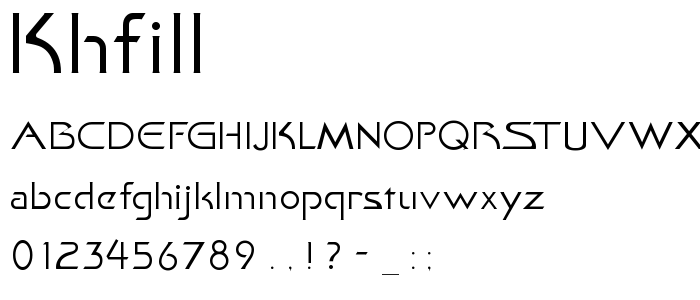 Khfill font